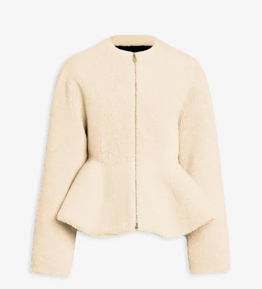 Alaïa Ivory Peplum Jacket